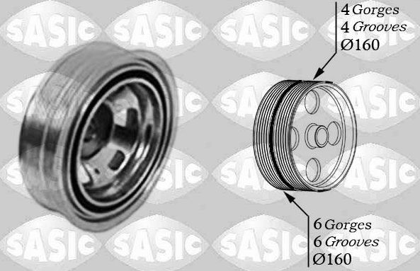 Шкив коленвала Sasic для IVECO Daily III 1999-2007. Артикул 2156043