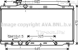 Радиатор охлаждения двигателя AVA для Honda CR-V III 2006-2012. Артикул HD2269