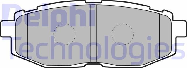 Тормозные колодки Delphi (Low-Metallic) задние для Subaru Outback IV 2009-2014. Артикул LP2076