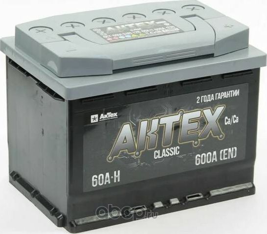 аккумулятор АКТЕХ CLASSIC 60 А/ч 600A обр. п. (242х175х190) (Aktex). Артикул ATC603R