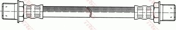 Тормозной шланг TRW задний для Peugeot 504 1979-1989. Артикул PHC244