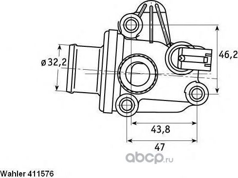 Термостат системы охлаждения (Wahler). Артикул 41157687D