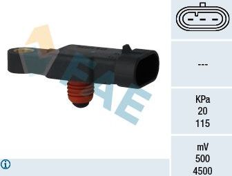 Датчик абсолютного давления (ДАД, MAP) FAE для Daewoo Matiz I 1998-2015. Артикул 15117