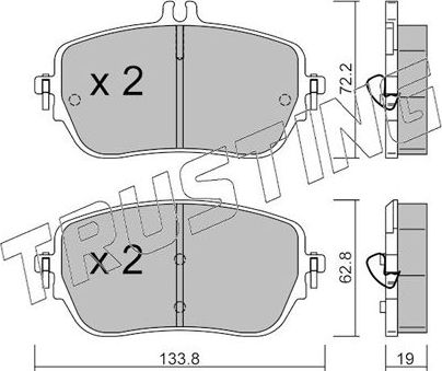 Тормозные колодки Trusting передние для Mercedes-Benz CLA II (C118, X118) 2019-2026. Артикул 1193.0