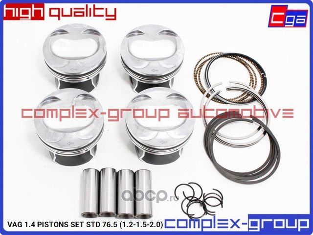 К-кт поршней Std. с кольцами VAG 1.4 (76.5/1.2-1.5-2.0) 03C107065CK CGA. Артикул 2PST777RA