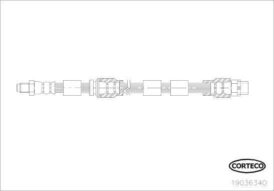Тормозной шланг Corteco. Артикул 19036340