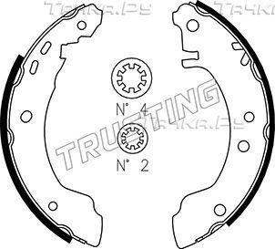 Тормозные колодки Trusting задние для Nissan Primera P10 1990-1998. Артикул 067.184