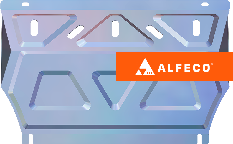 Защита алюминиевая Alfeco для радиатора Mitsubishi L200 V 2015-07.2016. Артикул ALF.14.43.1al