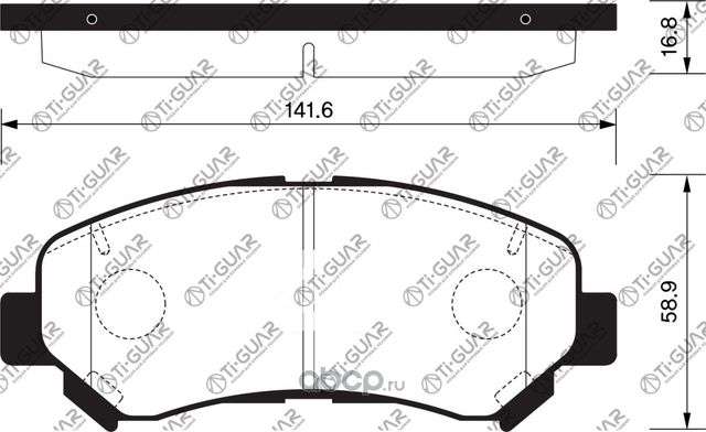 Тормозные колодки (TI-Guar). Артикул TG751