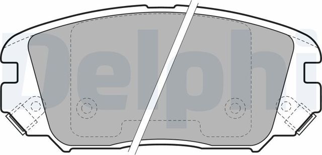 Тормозные колодки Delphi (Low-Metallic). Артикул LP1974