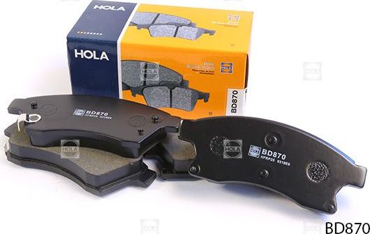 Тормозные колодки HOLA. Артикул BD870
