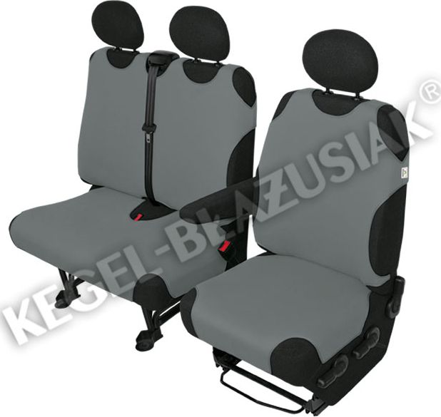 Чехлы-майки универсальные Kegel Delivery Van 1+2 на передние сидения авто для микроавтобусов, цвет Пепельный. Артикул 5-1067-253-3020