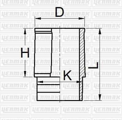 Гильза цилиндра Yenmak (Серый чугун). Артикул 51-05881-000