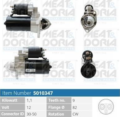 Стартер Meat & Doria для Opel Antara I 2006-2017. Артикул 5010347
