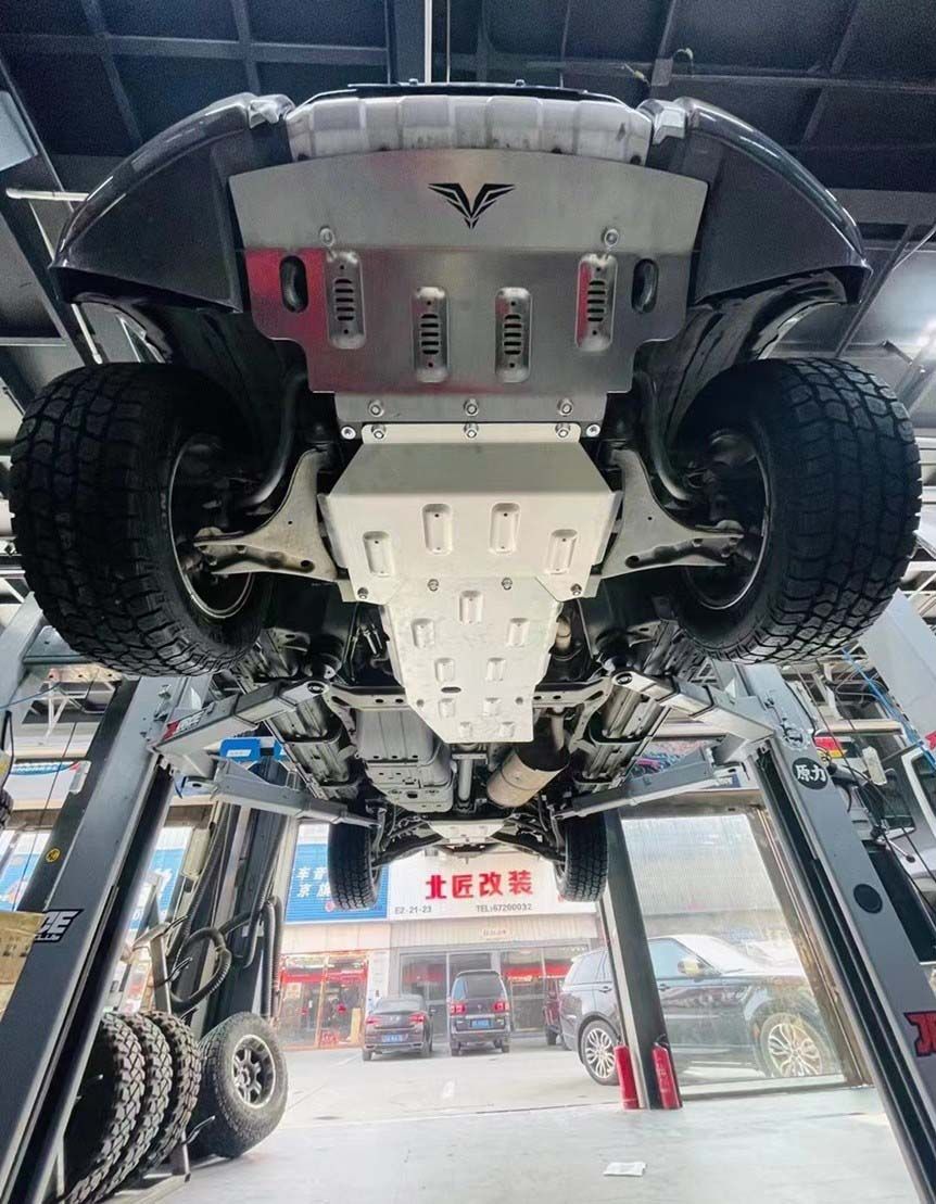 Защита алюминевая Falcon для радиатора, картера, РК, КПП Mitsubishi Pajero III 2000-2006. Артикул 8119757783