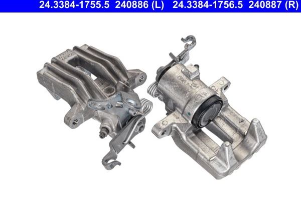 Тормозной суппорт ATE задний правый для Volkswagen Jetta VII 2017-2026. Артикул 24.3384-1756.5