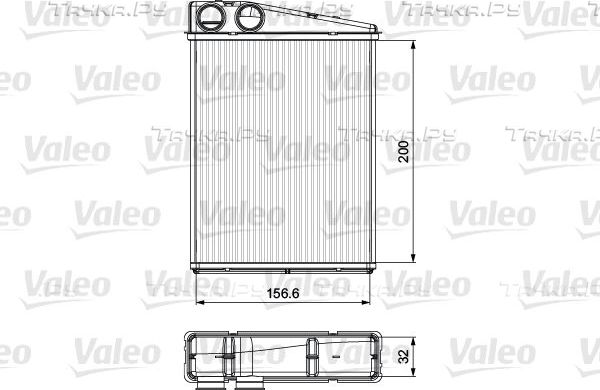 Радиатор отопителя (печки) Valeo (алюминий). Артикул 811542