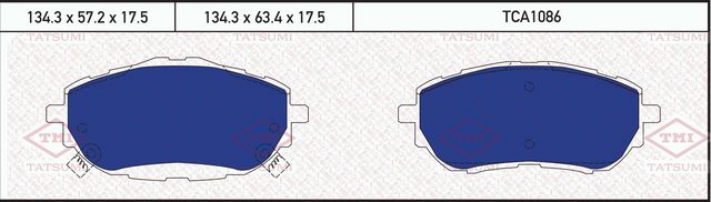 Колодки тормозные TOYOTA AURIS/COROLLA 12- перед. (Tatsumi). Артикул TCA1086