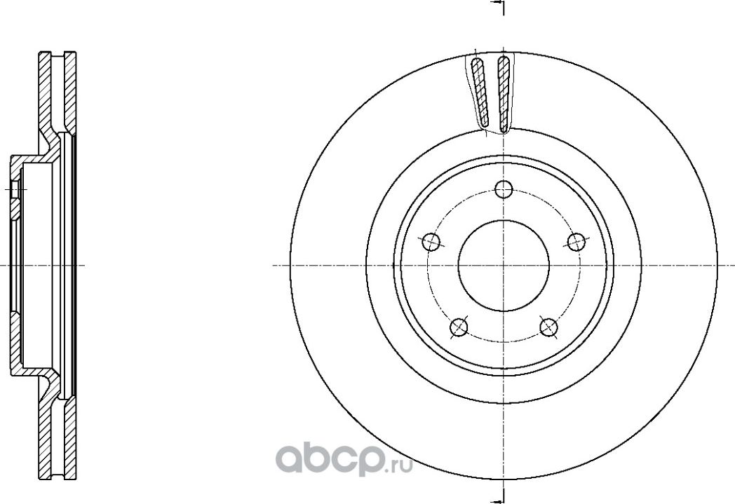 Диск тормозной (G-Brake). Артикул GR21552