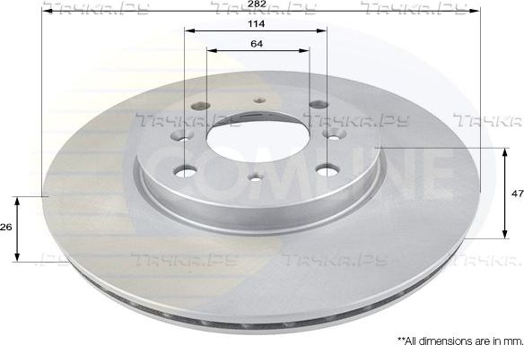 Тормозной диск Comline Comline. Артикул ADC0533V