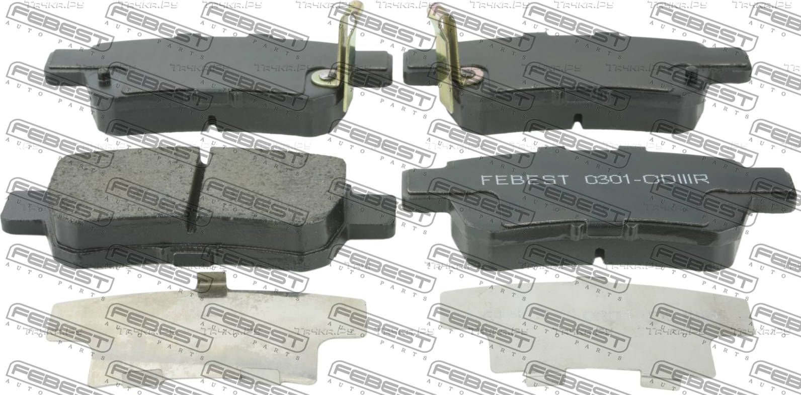 Тормозные колодки Febest. Артикул 0301-ODIIIR