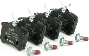 Тормозные колодки Delphi (Low-Metallic) задние для Citroen C3 II 2011-2016. Артикул LP2254