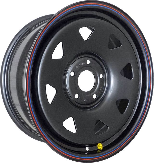 Колёсный диск OFF-ROAD Wheels усиленный стальной черный 5x127 8xR18 d71.6 ET+30 (треуг. мелкий) для Jeep Wrangler JK 2007-2013. Артикул 1880-52771BL+30A17