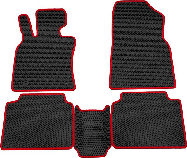 Коврики Rezkon EVA Соты для салона Toyota Camry 70 (V70, XV70) 2018-2026 Красный кант. Артикул 9134010304