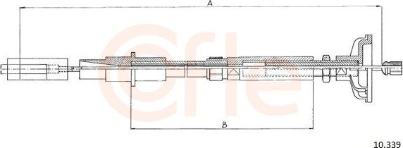 Трос сцепления Cofle для Volkswagen Jetta II 1984-1992. Артикул 10.339