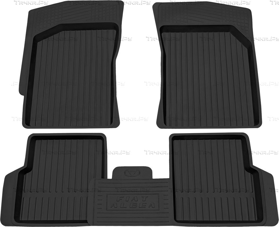 Коврики Rezkon резиновые для салона Fiat Albea 2003-2011. Артикул 1015005100