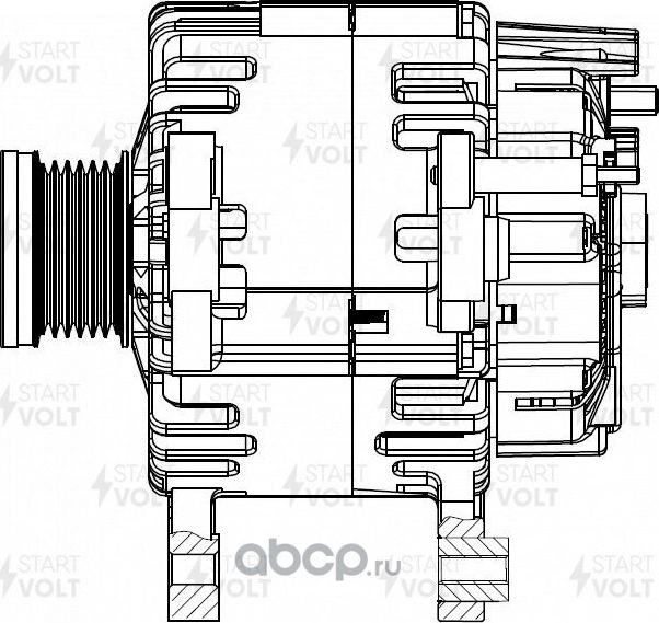 Генератор StartVOLT для Volkswagen Polo V 2009-2026. Артикул LG 1886