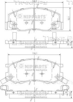 Тормозные колодки Nipparts. Артикул J3602114