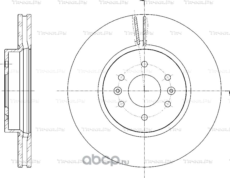Диск тормозной вентилируемый (G-Brake). Артикул GR21134