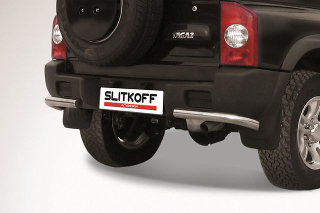 Защита Slitkoff задняя d57 уголки для ТагАЗ Tager 5-дв. 2008-2026. Артикул TAT5d019