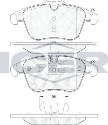 Тормозные колодки Icer. Артикул 181885