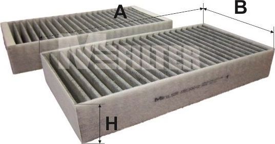 Салонный фильтр MFilter. Артикул K 9110C-2