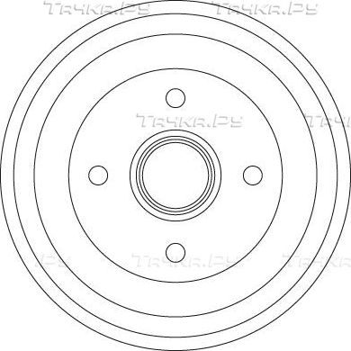 Тормозной барабан TRW задний для Mazda 2 I (DY) 2003-2007. Артикул DB4308MR