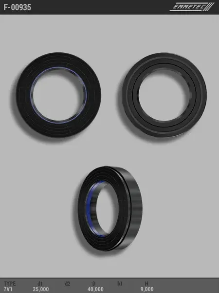Сальник 25,00/40,00*9,00 тип 7V1 (Emmetec). Артикул F00935