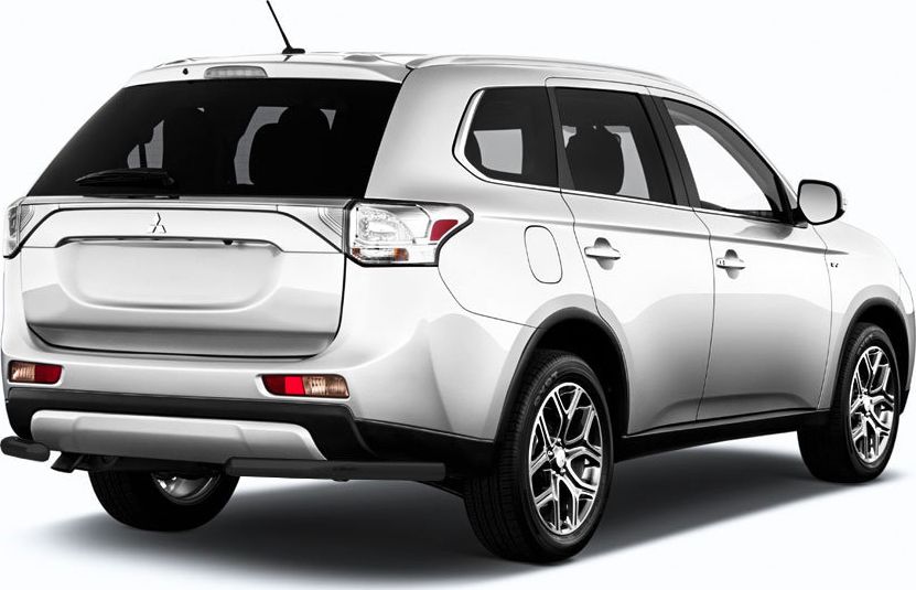 Защита Slitkoff задняя уголки d57 для Mitsubishi Outlander III 2015-2026 Черная. Артикул MOUT15-012B