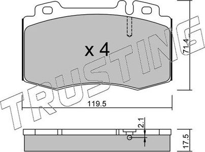 Тормозные колодки Trusting. Артикул 579.0