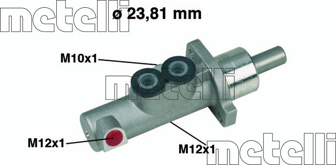 Тормозной цилиндр главный Metelli (алюминий). Артикул 05-0441