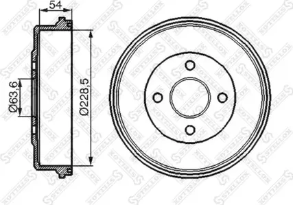 Тормозной барабан Stellox. Артикул 6025-2528-SX
