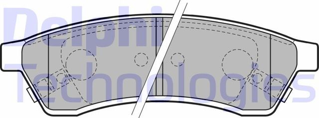 Тормозные колодки Delphi (Low-Metallic). Артикул LP2197
