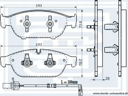 Колодки тормозные перед (Starke). Артикул 173528