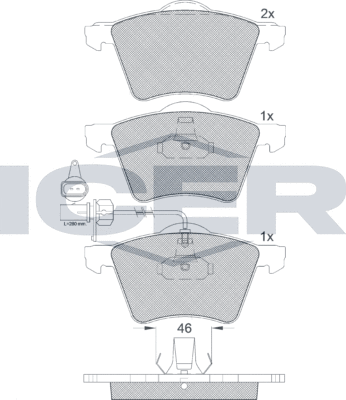 Тормозные колодки Icer. Артикул 181605