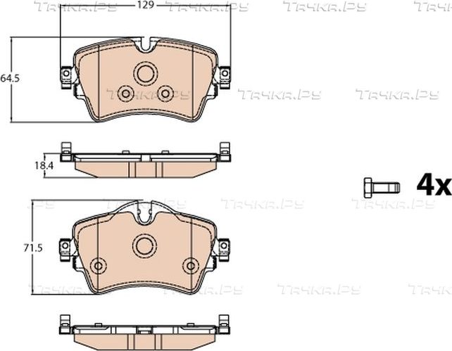 Тормозные колодки TRW передние для MINI Clubman II (F54) 2014-2026. Артикул GDB2087