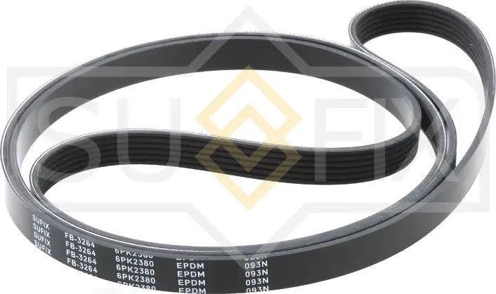 Ремень поликлиновый 6PK2380 (Sufix). Артикул FB-3264