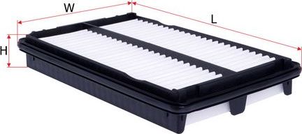 Воздушный фильтр Sakura для Honda Legend IV 2008-2012. Артикул A-16940