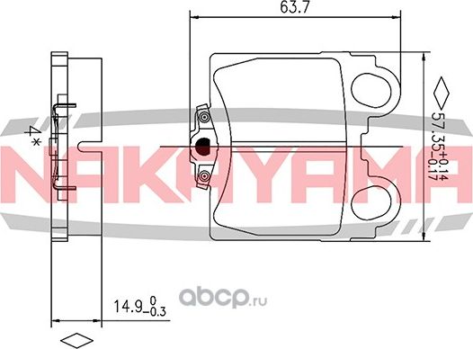 Колодки тормозные (Nakayama). Артикул HP8410NY