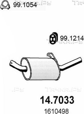 Глушитель Asso. Артикул 14.7033
